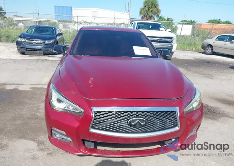 2014 Infiniti Q50 Hybrid Premium from USA, damaged, VIN JN1AV7AP6EM690124